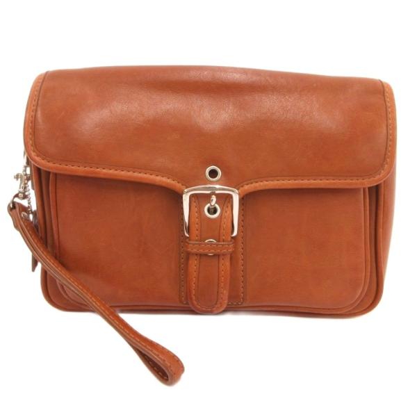 コーチ COACH C23-5248 クラッチバッグ セカンドバッグ フラップ レザー 茶 ブラウン...