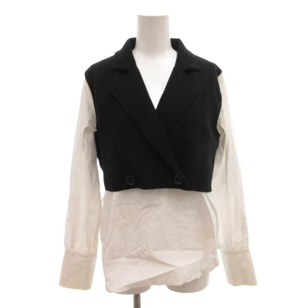 アメリヴィンテージ Ameri VINTAGE シャツ ブラウス 長袖 ニットドッキング バイカラー...