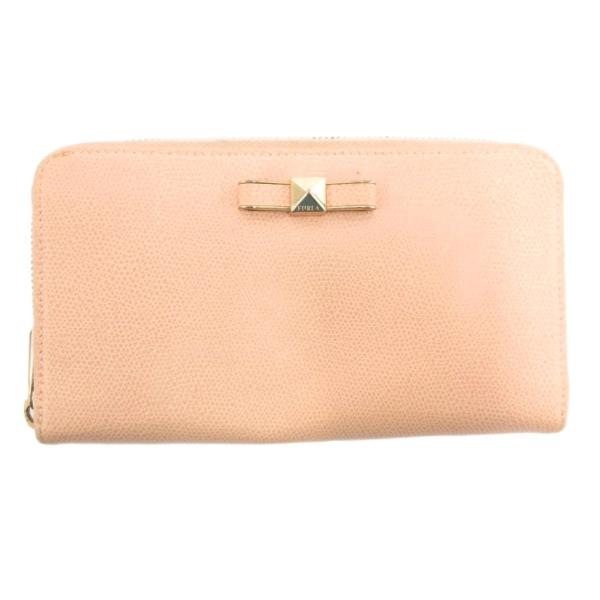 フルラ FURLA 長財布 レザー ラウンドファスナー ロゴ ベージュ /JS ■GY18 レディー...