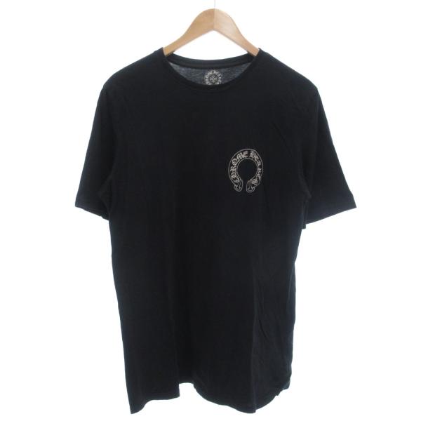 クロムハーツ CHROME HEARTS ホースシュースクロールラベルTシャツ 半袖 クルーネック ...