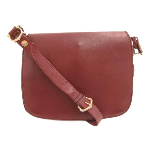 カルティエ Cartier マストライン ショルダーバッグ レザー 革 ドゥーブルC フラップ レザ...