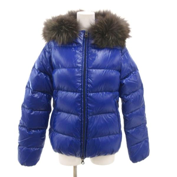 デュベティカ DUVETICA ダウンジャケット ブルゾン リアルファー ジップアップ 40 青 ブ...