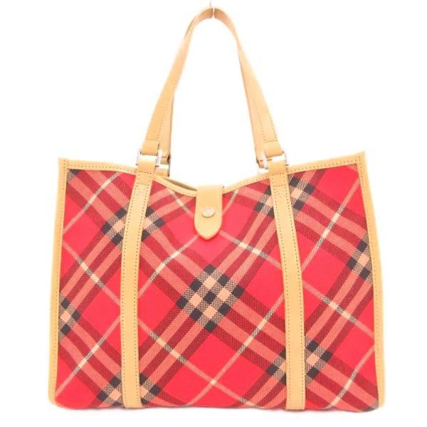 バーバリーブルーレーベル BURBERRY BLUE LABEL ハンドバッグ チェック柄 キャンバ...