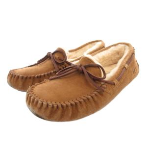 アグ オーストラリア UGG australia DAKOTA ダコタ ローファー スリッポン モカシン ムートン スエード ロゴ 23cm 茶 ブラウン