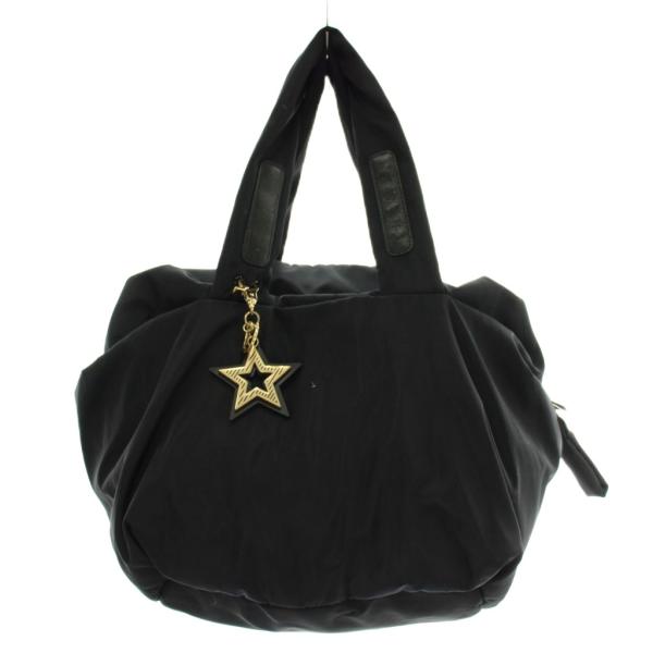 シーバイクロエ SEE BY CHLOE トートバッグ ハンド ナイロン ロゴ 型押し 黒 ブラック...