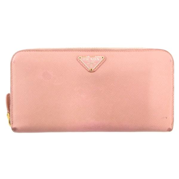 プラダ PRADA サフィアーノ 長財布 ウォレット 小銭入れ レザー ピンク /JS ■GY17 ...