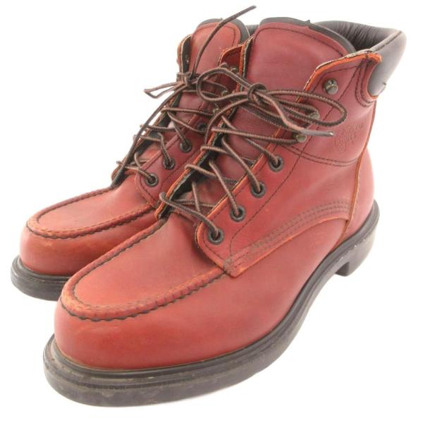 レッドウィング REDWING 202 ワークブーツ USA製 レザー ショート  Uチップ 7.5...