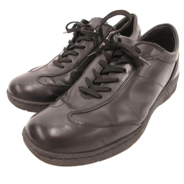 リーガル REGAL WALKER ウォーキングシューズ スニーカー レザー 本革 24cm 黒 ブ...