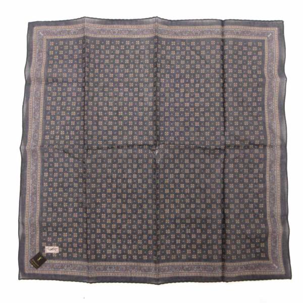 イヴサンローラン YVES SAINT LAURENT ハンカチ 総柄 コットン 総柄 黒 ブラック...