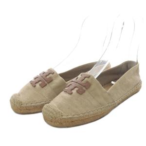 トリーバーチ TORY BURCH エスパドリーユ スリッポン ダブルTロゴ 5.52 ベージュ /YO32 ■GY17 レディース