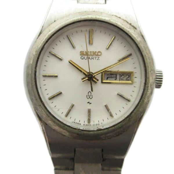 セイコー SEIKO ジャンク品 4303-0050 腕時計 ウォッチ クォーツ 白文字盤 カレンダ...