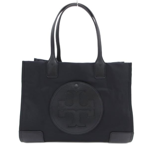 トリーバーチ TORY BURCH エラ トートバッグ ダブルＴロゴ ナイロン 黒 ブラック /JS...