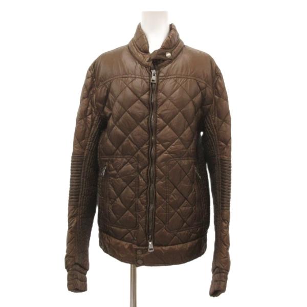 モンクレール MONCLER ダウンジャケット ブルゾン 3 茶 ブラウン キルティング ナイロン ...