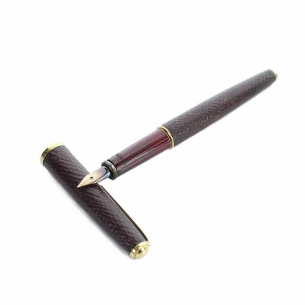 プラチナ PLATINUM 14K 万年筆 文房具 筆記用具 ロゴ 筆記未確認 茶 ブラウン ■GY...