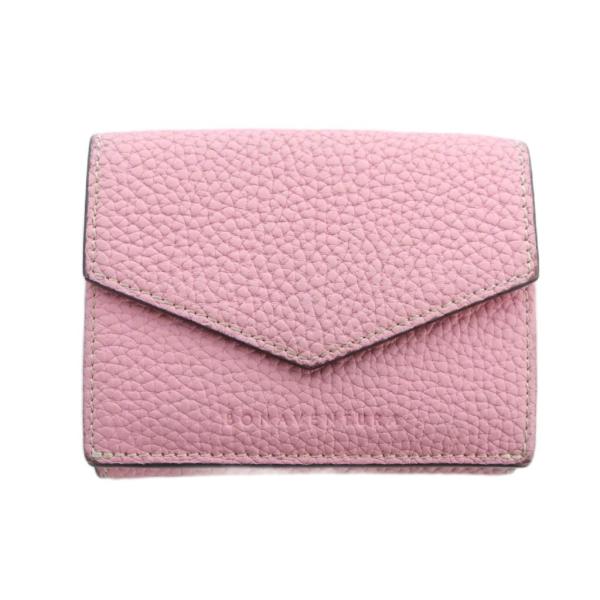 ボナベンチュラ BONAVENTURA 二つ折り財布 ウォレット レザー ミニ ロゴ ピンク ■GY...