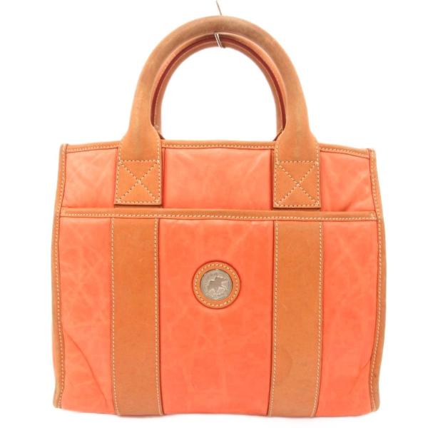 ハンティングワールド HUNTING WORLD バチュー ハンドバッグ レザー ロゴ しわ加工 オ...