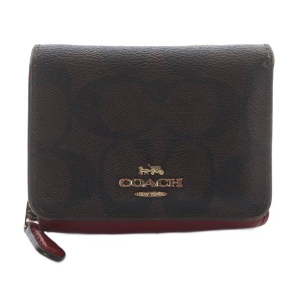 コーチ COACH 三つ折り財布 ロゴ 茶色 ブラウン 7331 /SR ■GY18 レディース