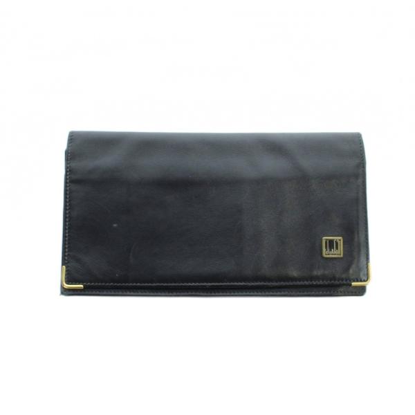 ダンヒル dunhill 長財布 札入れ ウォレット レザー ロゴ 黒 ブラック ■GY17 /MQ...