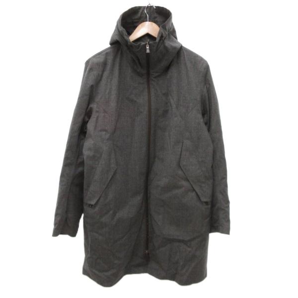 ヘルノ HERNO モッズコート ミドル丈 スタンドカラー 中綿ライナー付き 50 グレー /JS ...