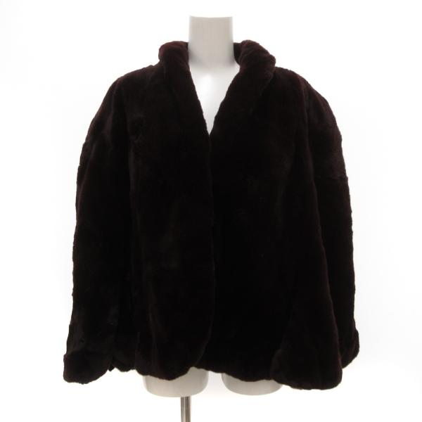 サガミンク SAGA MINK 銀サガ ケープコート ポンチョ シェアードミンク リアルファー F ...