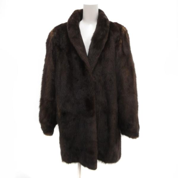CERCRE ミンクファーコート ハーフ丈 毛皮 茶 ブラウン /JS ■GY18