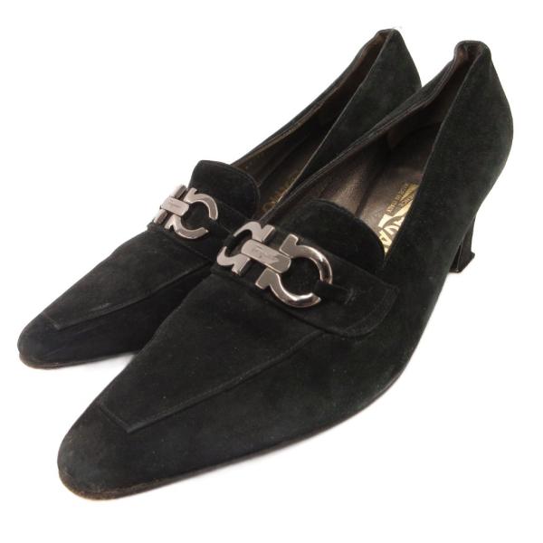 サルヴァトーレフェラガモ Salvatore Ferragamo ガンチーニパンプス シューズ スエ...