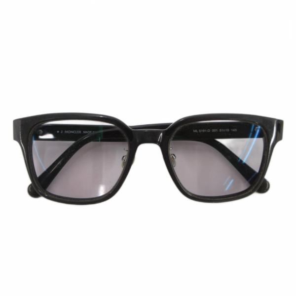 モンクレール MONCLER サングラス ウェリントン ロゴ セルフレーム 51 19 145 黒 ...