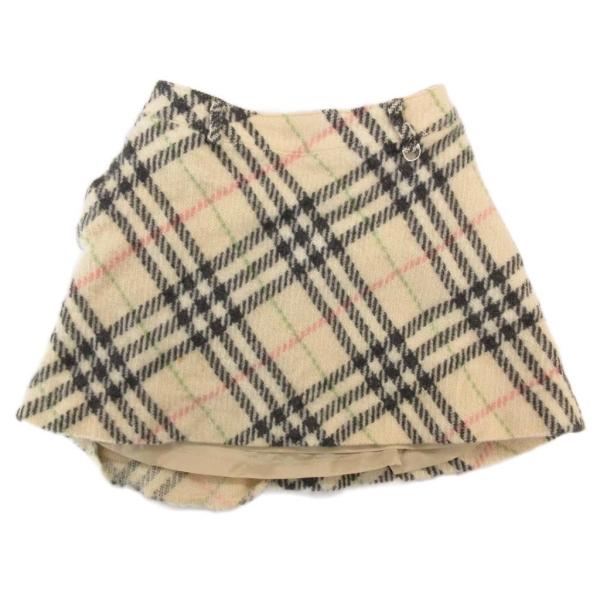 バーバリー ロンドン BURBERRY LONDON 台形スカート ノバチェック バックゴム 110...