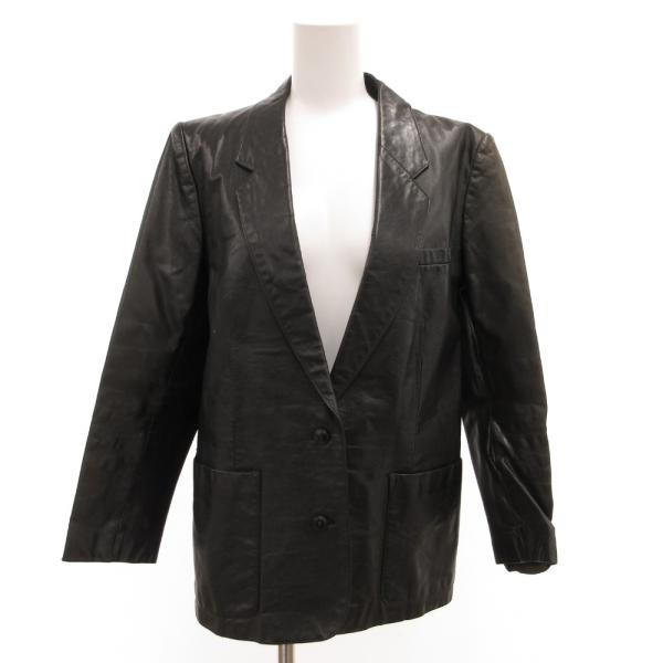ANGEL LETHER テーラードジャケット レザー 本革 11 黒 ブラック /JS ■GY18...