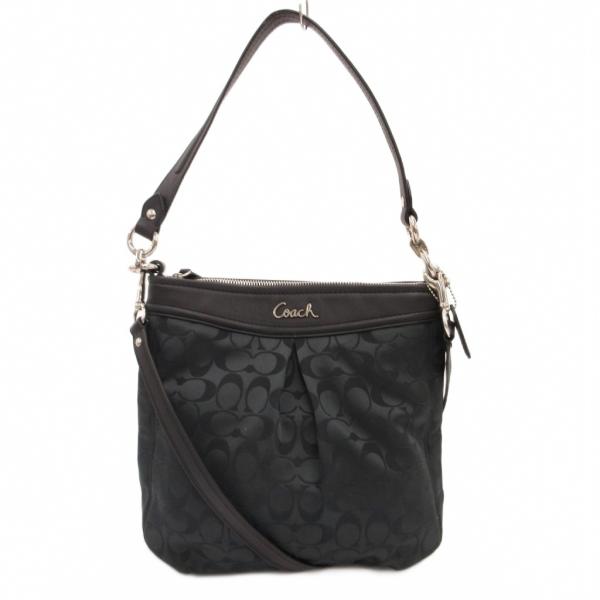 コーチ COACH F20111 2way シグネチャー ショルダーバッグ キャンバス レザー ロゴ...