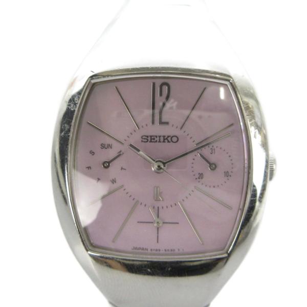 セイコー SEIKO 5Y89-5A20 lk ルキア 腕時計 ウォッチ クォーツ クロノグラフ ピ...