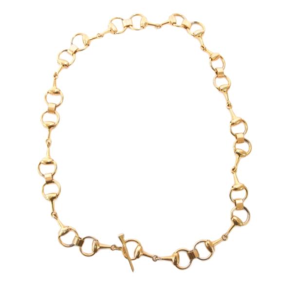 グッチ GUCCI チェーンベルト ホースビット メタル 金色 ゴールドカラー /JS ☆AA★ ■...