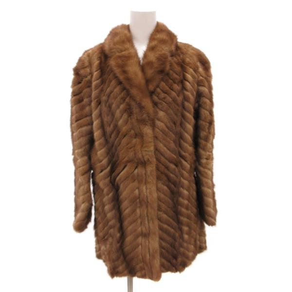 ローズムーン ROSE MOON ファーコート ミンクファー 毛皮 11 茶 ブラウン /JS ■G...