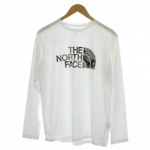 ザノースフェイス THE NORTH FACE フットプリントロゴティー Tシャツ ロンT M 白 ホワイト 長袖 NT32290 /GP メンズ