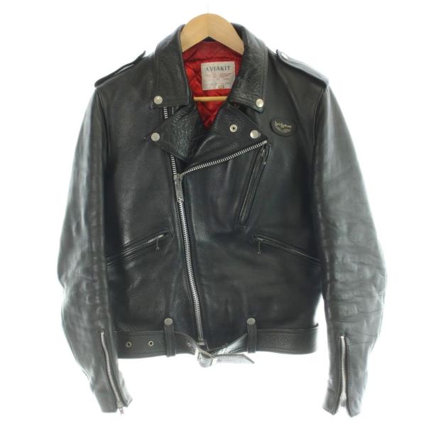 ルイスレザー LEWIS Leathers 赤羽根 青文字 ダブル ライダース ジャケット 革ジャン...