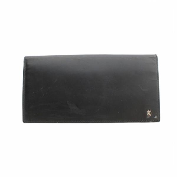 カルティエ Cartier 長財布 札入れ ウォレット レザー ロゴ 黒 ブラック ■GY18 /M...