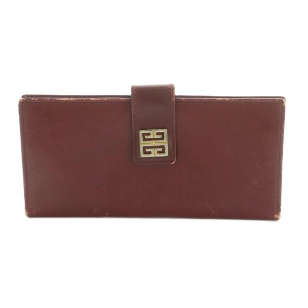 ジバンシィ GIVENCHY 長財布 二つ折り 札入れ ボルドー /MI ■GY18 レディース