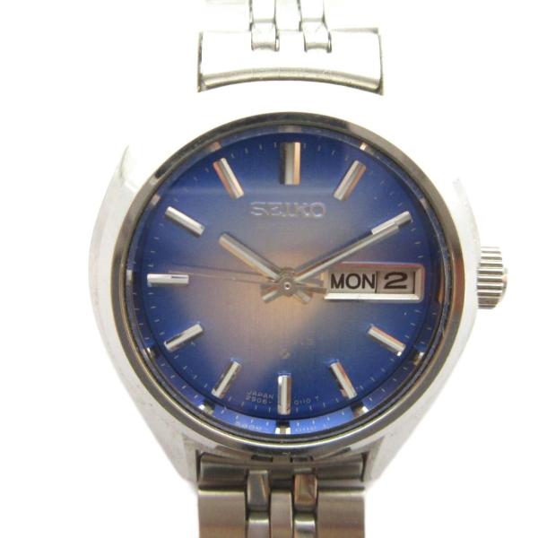 セイコー SEIKO ジャンク品 2906-0060 腕時計 ウォッチ 自動巻き 青文字盤 カレンダ...