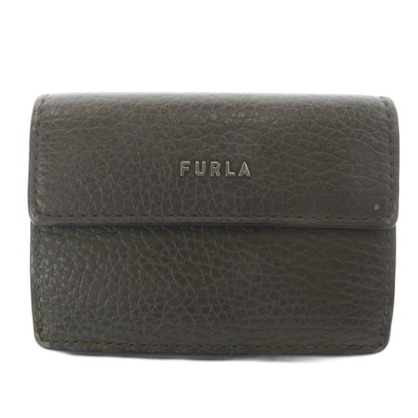 フルラ FURLA バビロン 財布 三つ折り レザー グレー /YO14 ■GY18 レディース