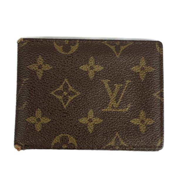 LOUIS VUITTON モノグラム ポルト2 カルト ヴェルティカル パスケース 定期入れ カー...