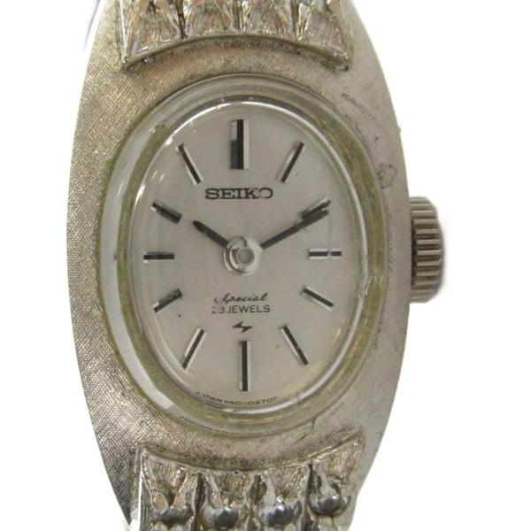 セイコー SEIKO 腕時計 ウォッチ 1140-7060 手巻き 白文字盤 シルバー色 ■GY18...