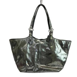 コーチ COACH ハンドバッグ ショルダー 2WAY レザー シグネチャー パンチング シルバー色 F17223 /XZ ■GY18 レディース