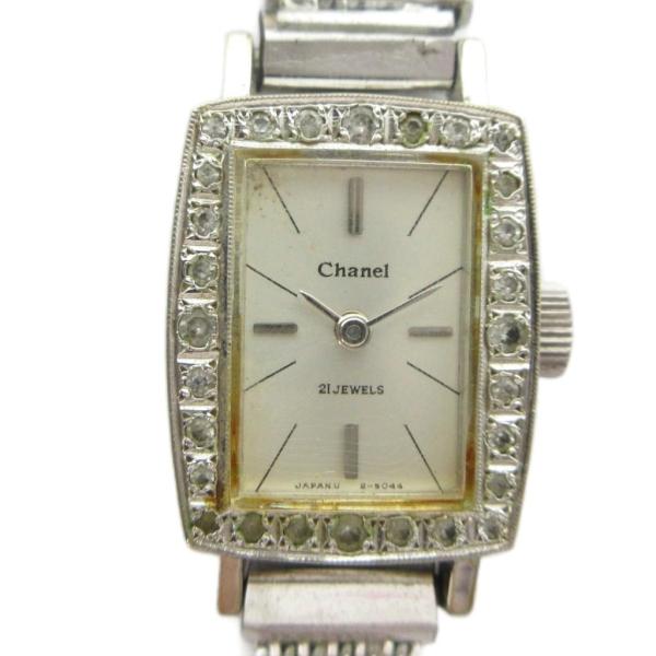 オリエント ORIENT Chanel 腕時計 ウォッチ クォーツ ラインストーン シルバー色 ■G...