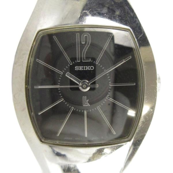 セイコー SEIKO ジャンク品 4N21-5450 腕時計 ウォッチ クォーツ 黒文字盤 シルバー...