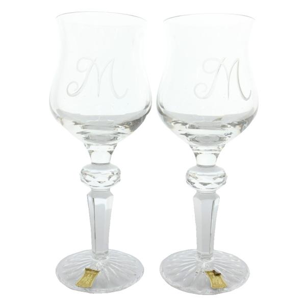 Meissen Lead Crystal マイセンレッドクリスタル Mシリーズ ワイングラス 2客セ...