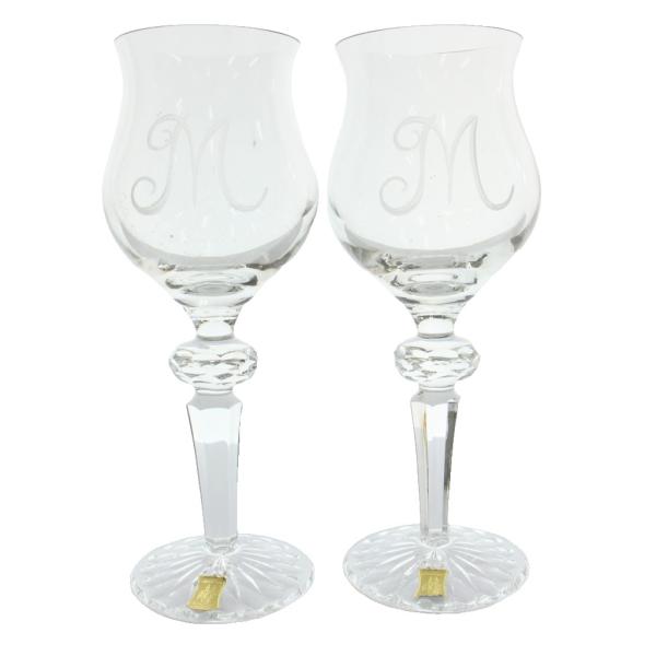 Meissen Lead Crystal マイセンレッドクリスタル Mシリーズ ワイングラス 2客セ...