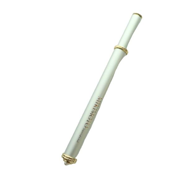 ミキモト MIKIMOTO 文房具 ボールペン リアルパール 真珠 グレー ゴールドカラー /SS ...
