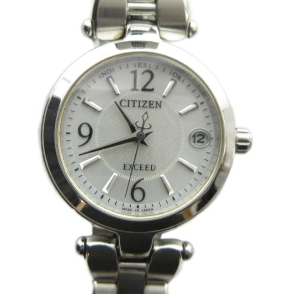 シチズン CITIZEN エクシード 腕時計 ウォッチ クォーツ ロゴ カレンダー付き シルバー色 ...