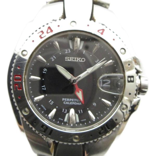 セイコー SEIKO ジャンク品 GMT PERPETUAL CALENDAR パーペチュアルカレン...