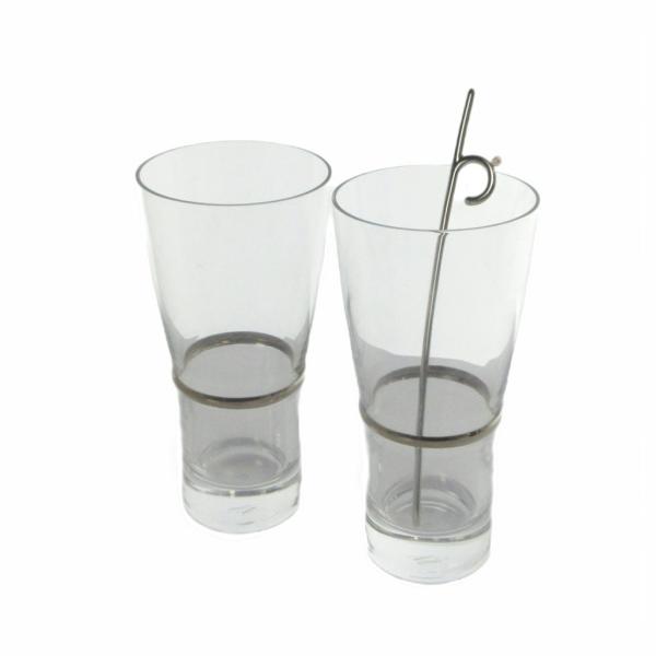 ミキモト MIKIMOTO ペアグラス 2セット 食器 コップ ガラス マドラー パール クリア ■...